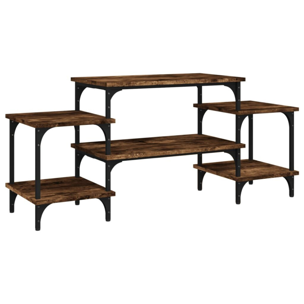 Vidaxl (Smoked Oak, 117 X 35 X 52 Cm) Tv Cabinet Engineered Wood Tv Console Media Unit Tv Unit Hifi Cabinet