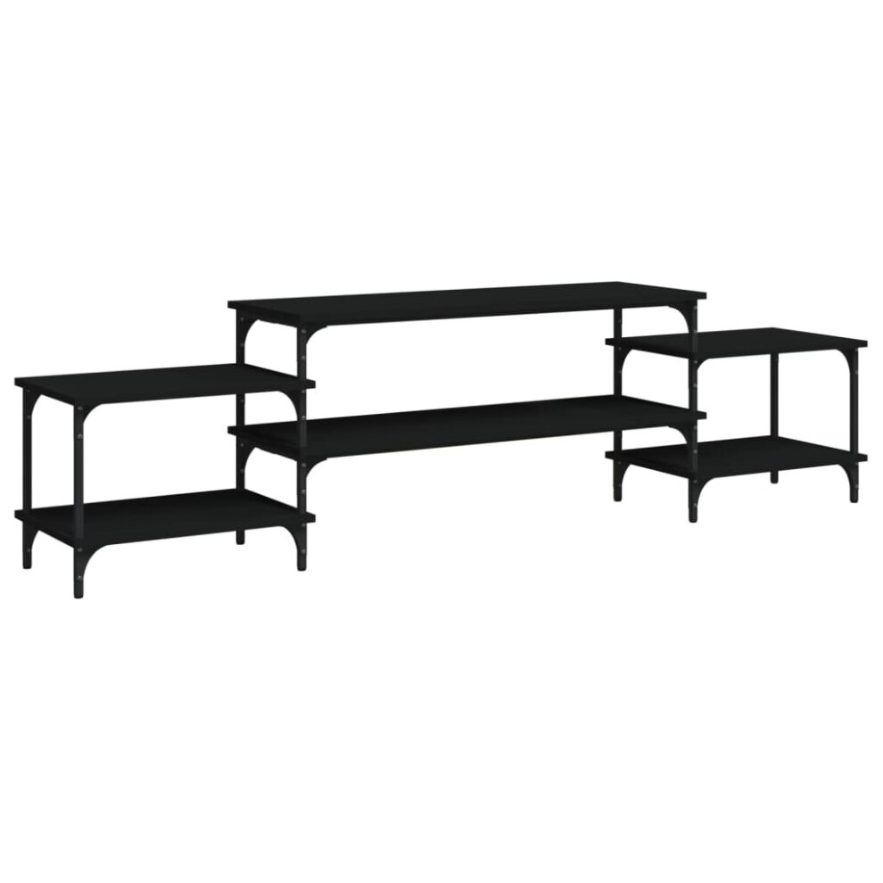 Vidaxl (Black, 197 X 35 X 52 Cm) Tv Cabinet Engineered Wood Tv Console Media Unit Tv Unit Hifi Cabinet