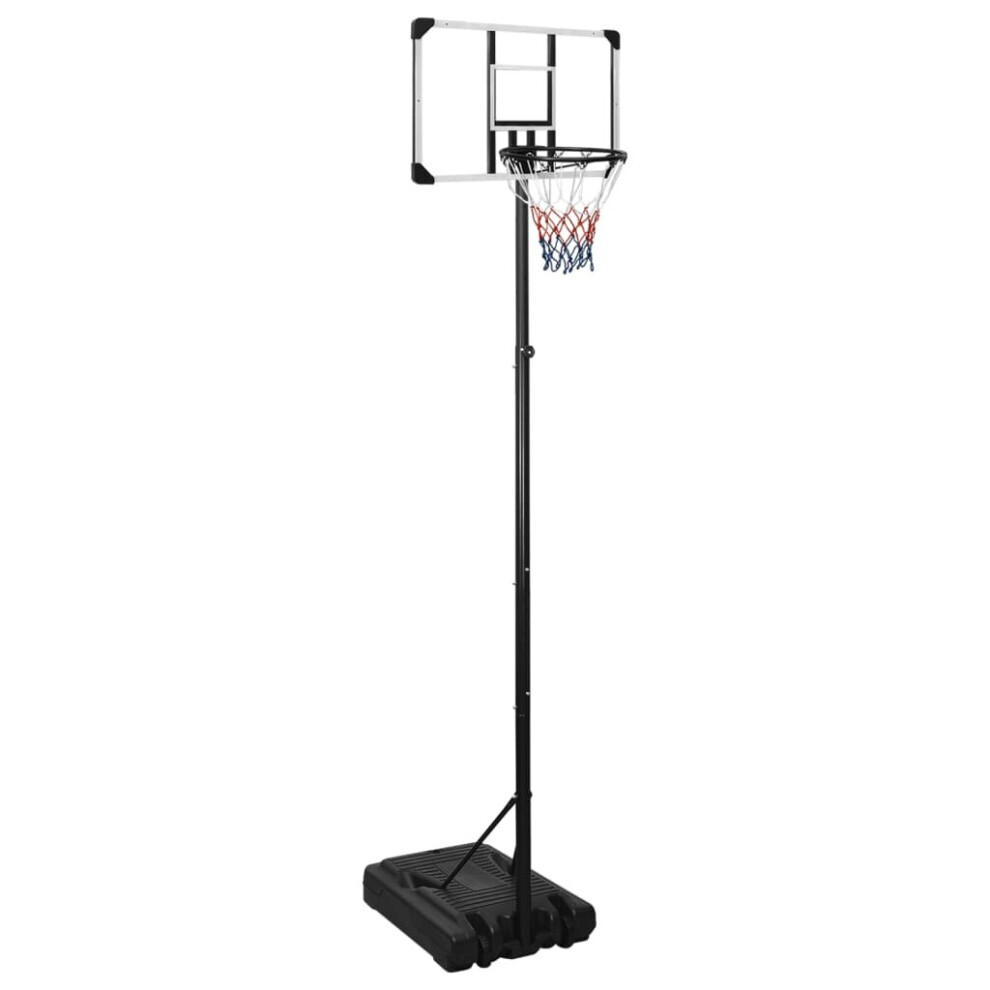 vidaXL Basketball Stand Transparent 280-350 cm Polycarbonate Basketball Post