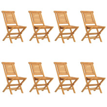 (8 pcs, without armrest) vidaXL Folding Garden Chairs Outdoor Chair Patio Wooden Chair Solid Wood Teak