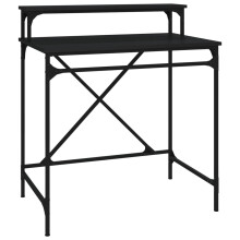 (black, 80x50x90 cm) vidaXL Desk Computer Table Office Work Desk Black Engineered Wood and Iron