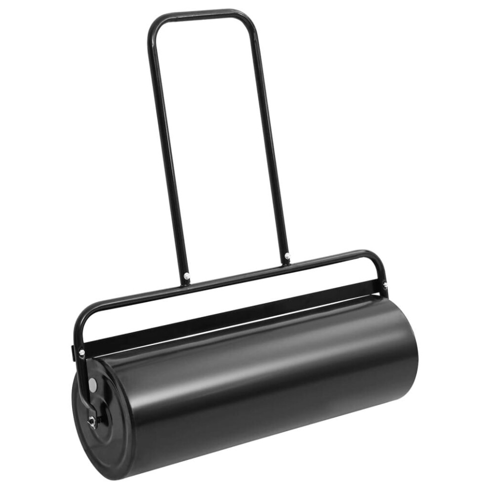 (with handle, 30 x 90 cm) vidaXL Garden Lawn Roller Rolling Lawn Aerator Grass Roller Black 63 L Iron