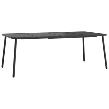 (200 x 100 x 71 cm) vidaXL Garden Table Outdoor Table Patio Dining Coffee Table Anthracite Steel