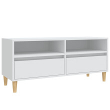 (white, 100 x 34.5 x 44.5 cm) vidaXL TV Cabinet TV Unit Storage Cabinet Media Unit Cupboard Engineered Wood