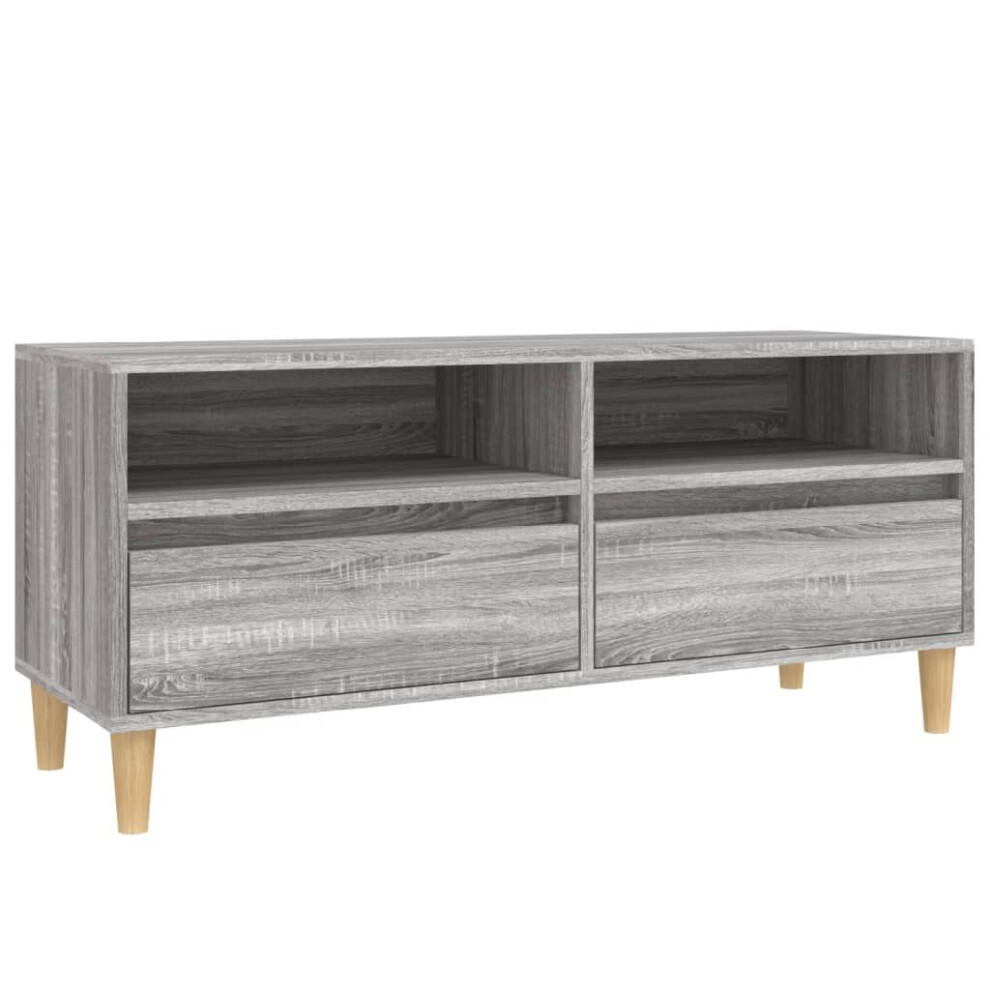 (grey sonoma, 100 x 34.5 x 44.5 cm) vidaXL TV Cabinet TV Unit Storage Cabinet Media Unit Cupboard Engineered Wood