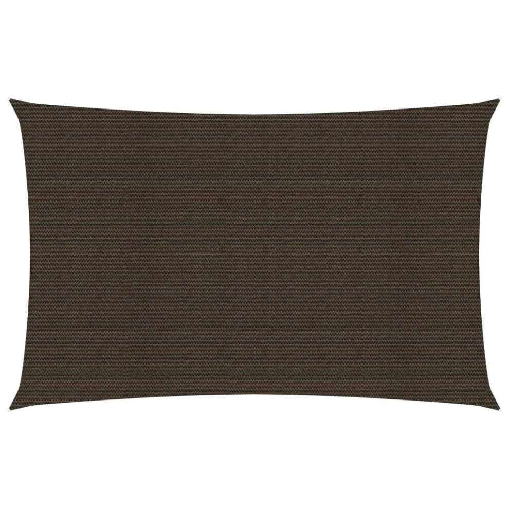 Vidaxl Sunshade Sail 160 G/M² 5X7 M Hdpe Garden Patio Canopy Awning Brown