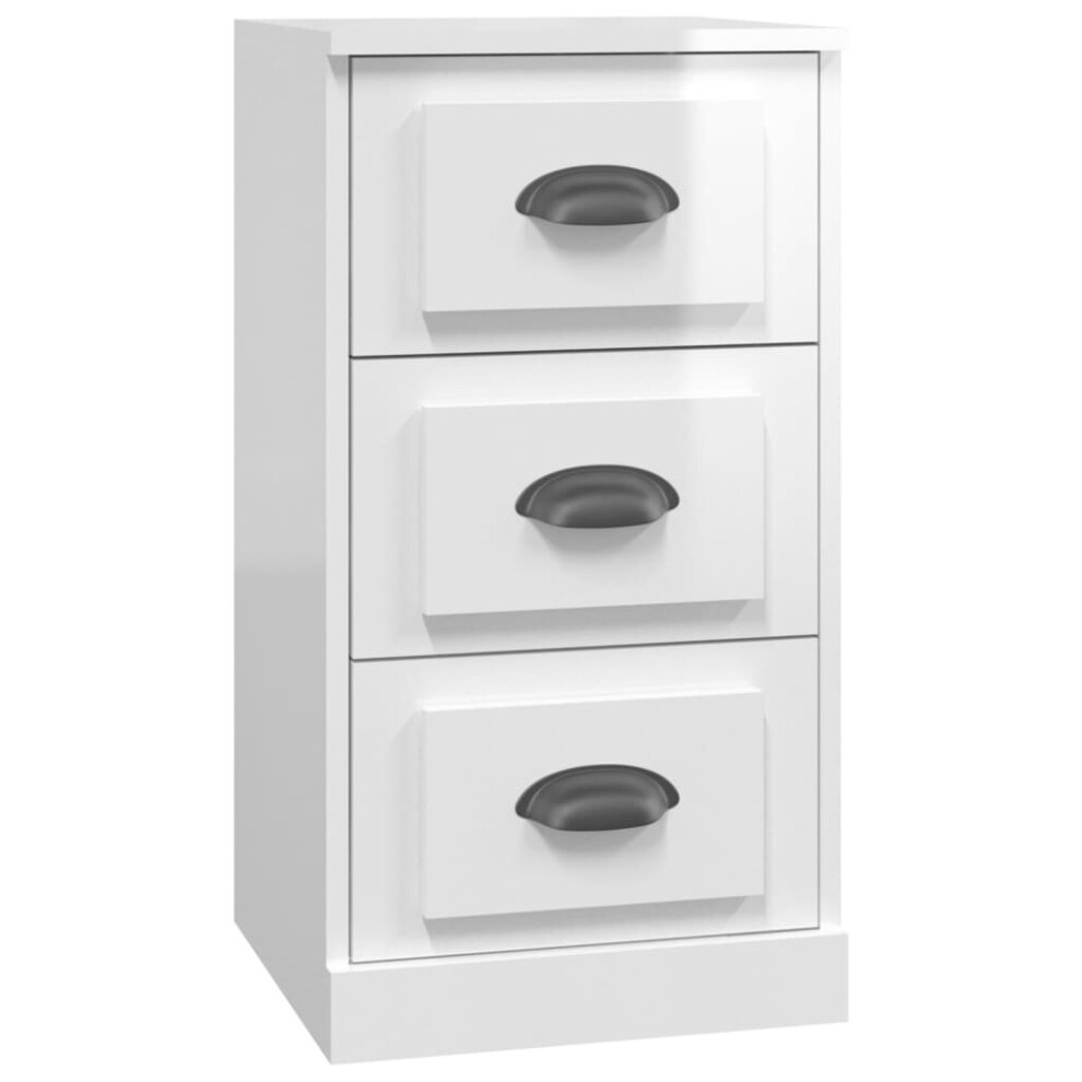 Vidaxl (High Gloss White) Sideboard Cabinet Cupboard Highboard Home Organiser Engineered Wood