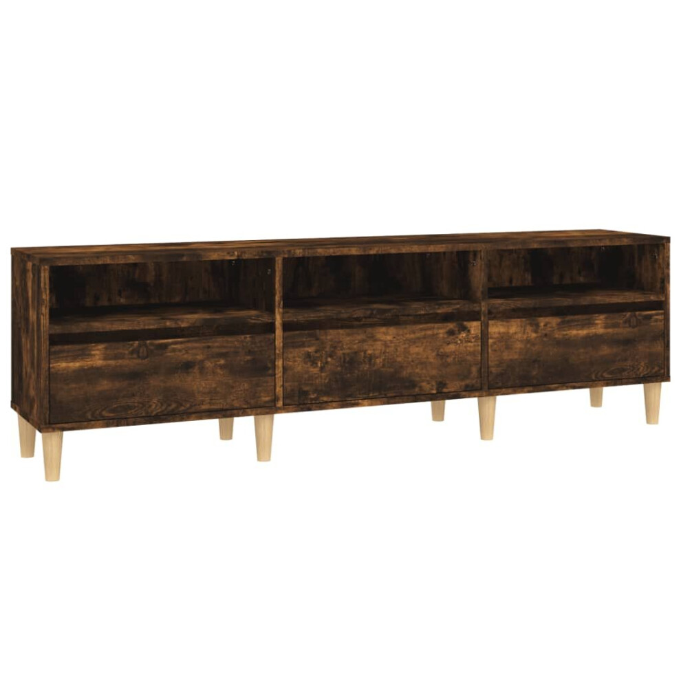 Vidaxl (Smoked Oak, 150 X 30 X 44.5 Cm) Tv Cabinet Tv Unit Storage Cabinet Media Unit Cupboard Engineered Wood