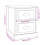 VidaXL (concrete grey, 2 pcs) vidaXL Bedside Cabinet Side Table Nightstand Side Cabinet Engineered Wood 4