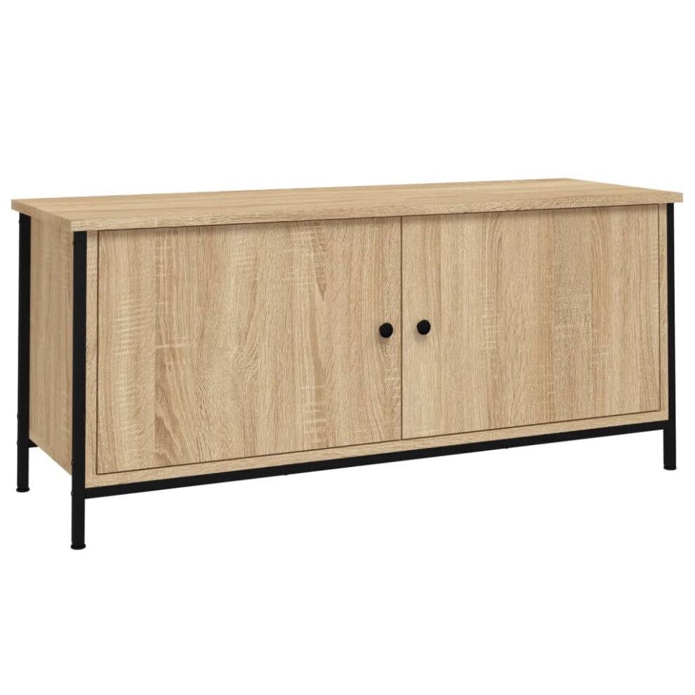 Vidaxl (Sonoma Oak, 102 X 35 X 45 Cm) Tv Cabinet Tv Stand Sideboard Media Cabinet With Doors Engineered Wood
