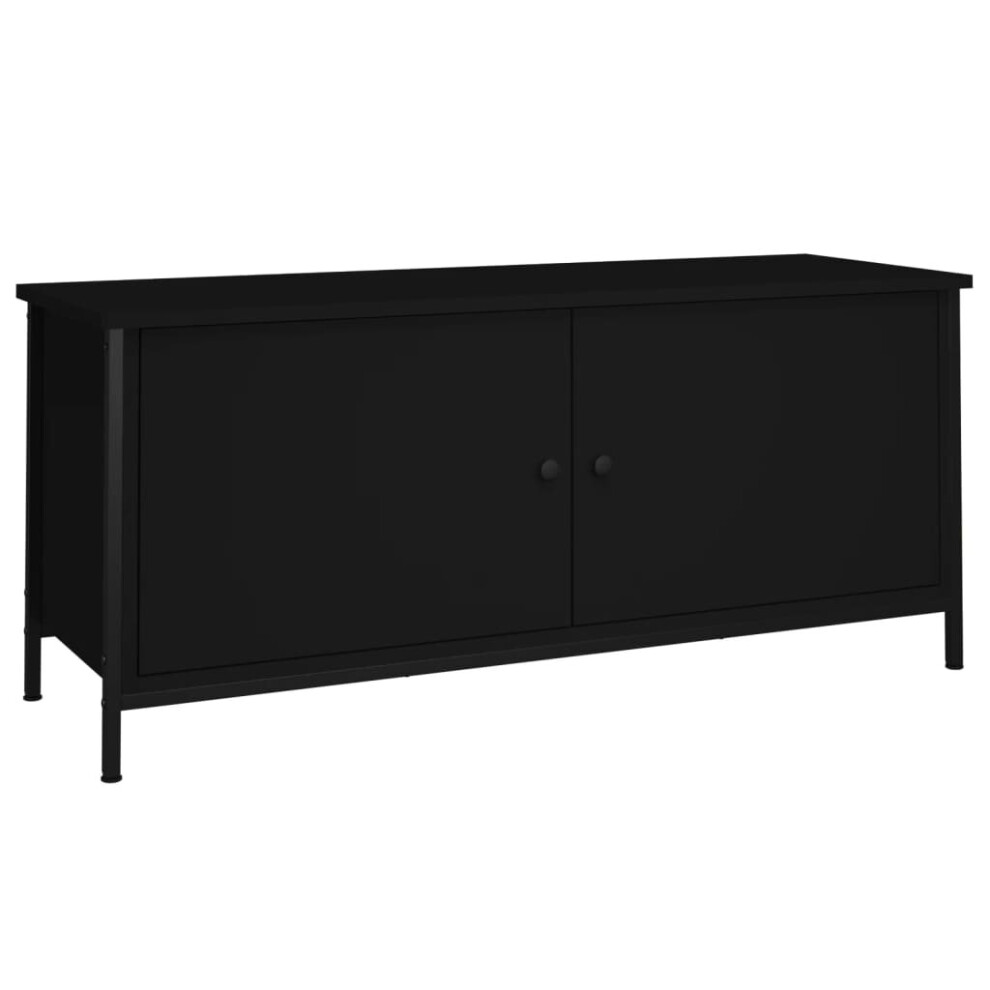 (black, 102 x 35 x 45 cm) vidaXL TV Cabinet TV Stand Sideboard Media Cabinet with Doors Engineered Wood