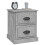 VidaXL (concrete grey, 2 pcs) vidaXL Bedside Cabinet Side Table Nightstand Side Cabinet Engineered Wood 5