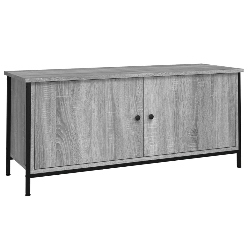 (grey sonoma, 102 x 35 x 45 cm) vidaXL TV Cabinet TV Stand Sideboard Media Cabinet with Doors Engineered Wood