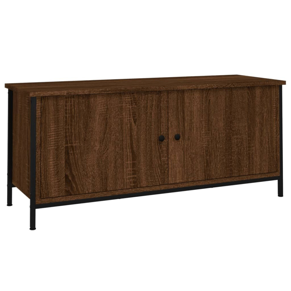 (brown oak, 102 x 35 x 45 cm) vidaXL TV Cabinet TV Stand Sideboard Media Cabinet with Doors Engineered Wood