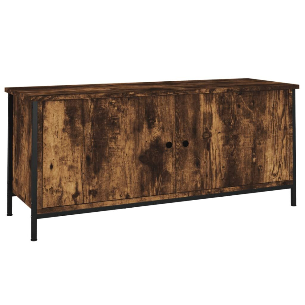 Vidaxl (Smoked Oak, 102 X 35 X 45 Cm) Tv Cabinet Tv Stand Sideboard Media Cabinet With Doors Engineered Wood