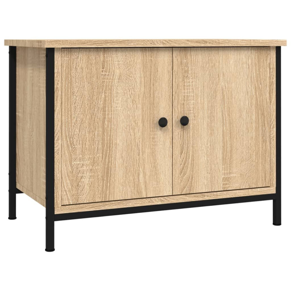 Vidaxl TV Cabinet - Sonoma Oak - 60x35x45 cm - Engineered Wood - Brown - Image 3
