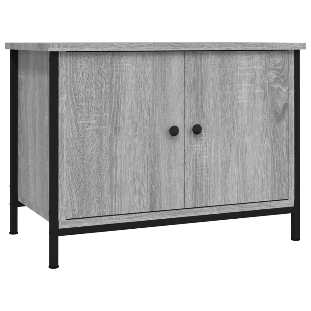 (grey sonoma, 60 X 35 X 45 cm) vidaXL TV Cabinet TV Stand Sideboard Media Cabinet With Doors Engineered Wood