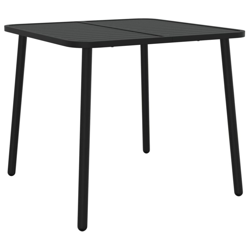Vidaxl (80 X 80 X 71 Cm) Garden Table Outdoor Table Patio Dining Coffee Table Anthracite Steel