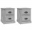 VidaXL (concrete grey, 2 pcs) vidaXL Bedside Cabinet Side Table Nightstand Side Cabinet Engineered Wood 2