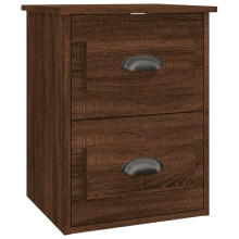 (brown oak, 1 pcs) vidaXL Wall-mounted Bedside Cabinets Floating Storage Cabinets Hanging Cabinet