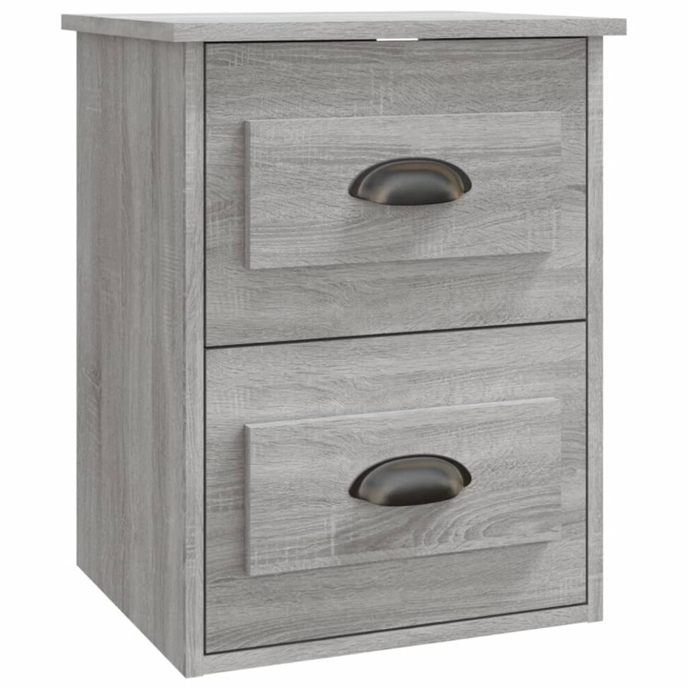 (grey sonoma, 1 pcs) vidaXL Wall-mounted Bedside Cabinets Floating Storage Cabinets Hanging Cabinet