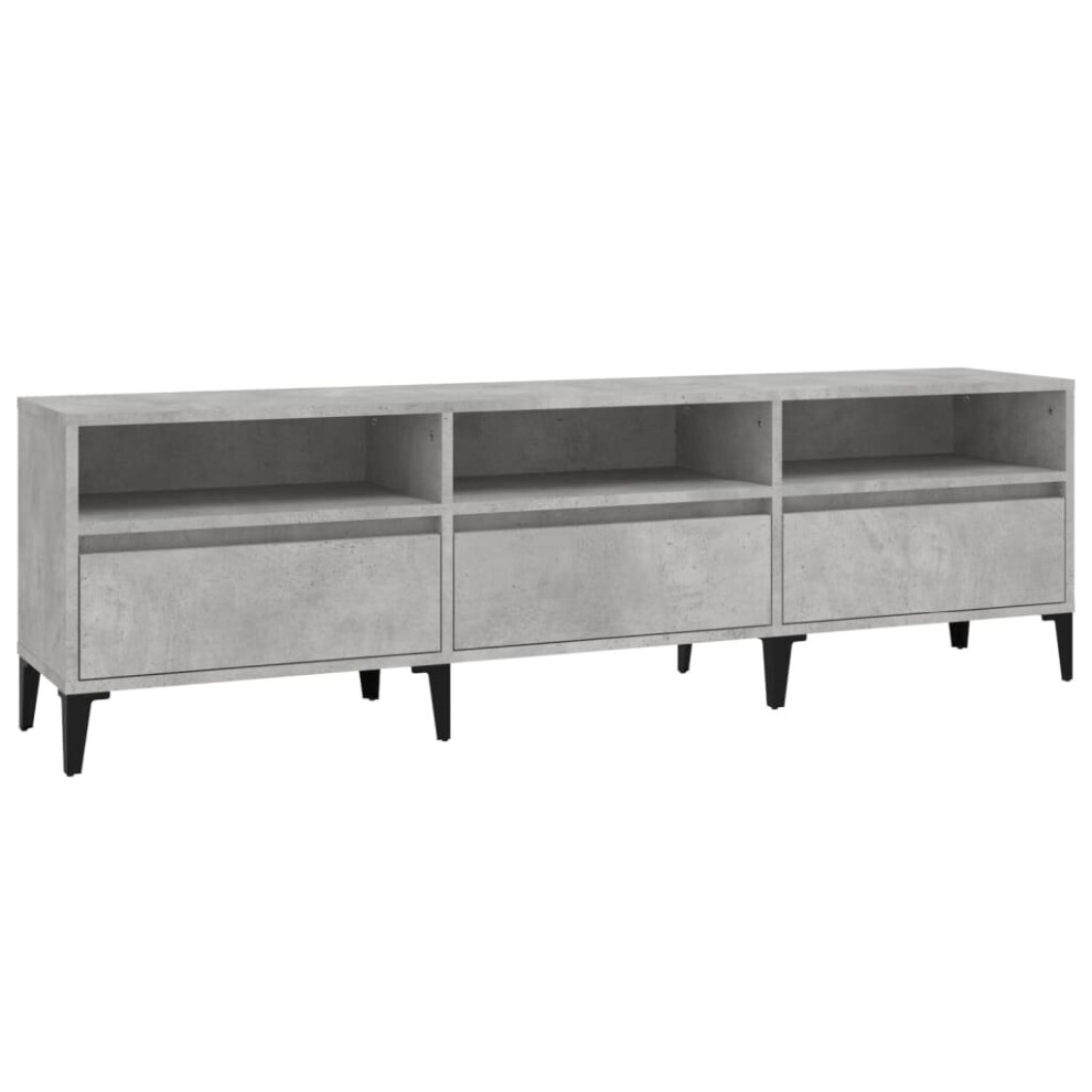 Vidaxl (Concrete Grey, 150 X 30 X 44.5 Cm) Tv Cabinet Tv Unit Storage Cabinet Media Unit Cupboard Engineered Wood