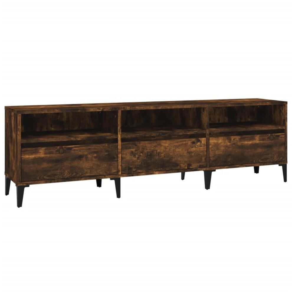Vidaxl (Smoked Oak, 150 X 30 X 44.5 Cm) Tv Cabinet Tv Unit Storage Cabinet Media Unit Cupboard Engineered Wood