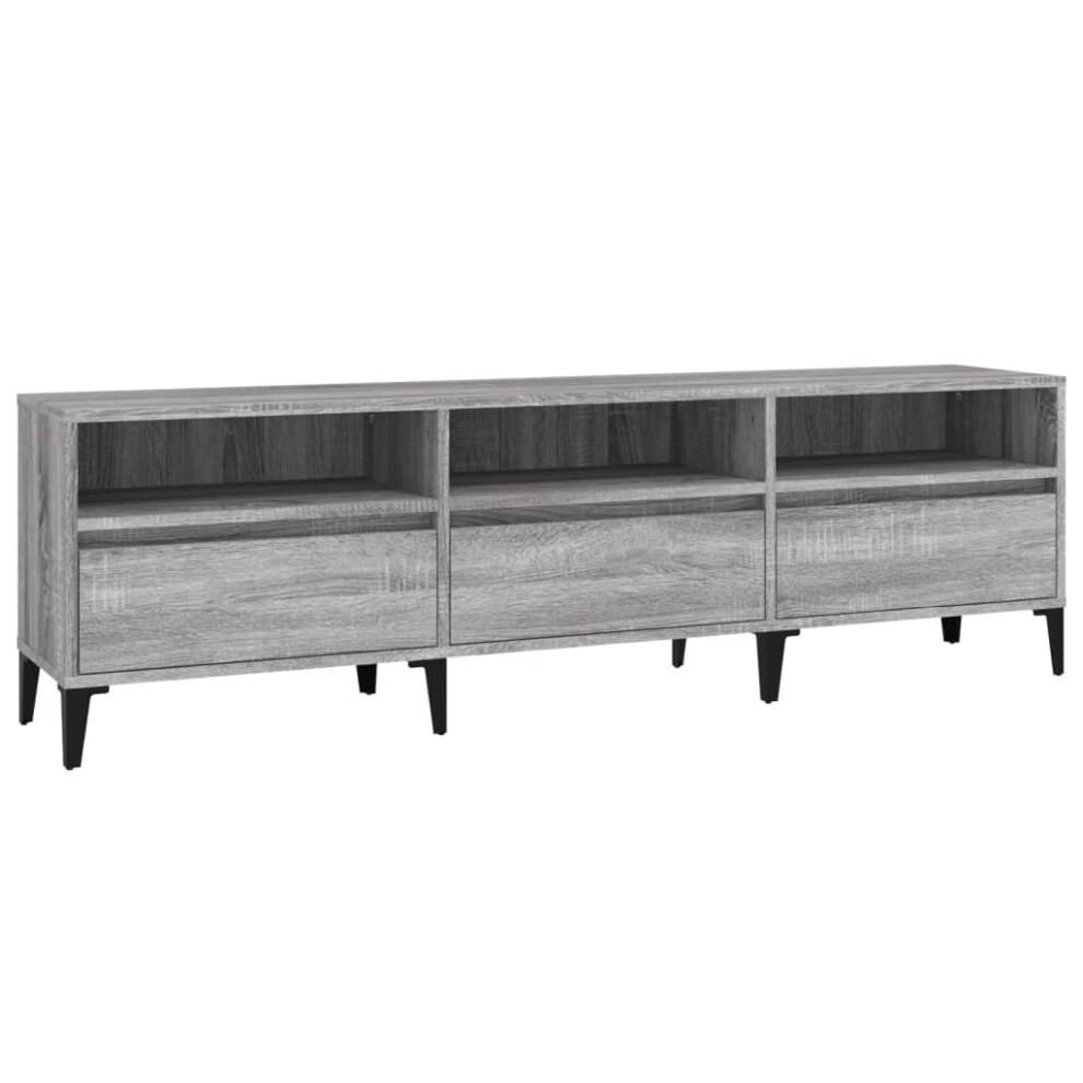 (grey sonoma, 150 x 30 x 44.5 cm) vidaXL TV Cabinet TV Unit Storage Cabinet Media Unit Cupboard Engineered Wood
