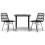 VidaXL vidaXL 3-tlg. Garten-Essgruppe Schwarz Poly Rattan 1