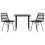 VidaXL vidaXL 3-tlg. Garten-Essgruppe Schwarz Poly Rattan 3