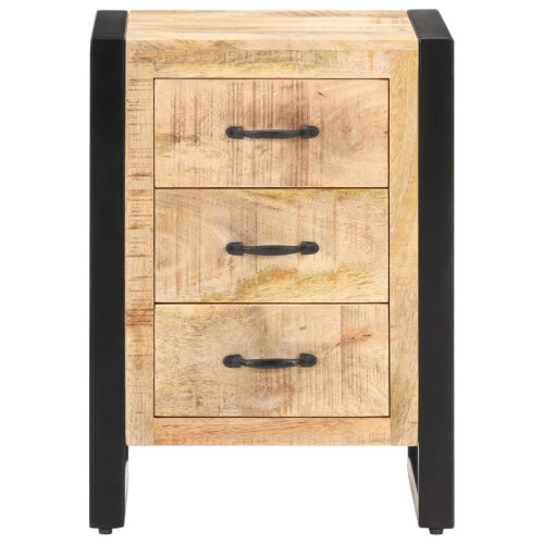 VidaXL vidaXL Solid Mango Wood Bedside Cabinet Nightstand Telephone Table Bedroom 2