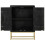 VidaXL vidaXL Sideboard Storage Cabinet with 2 Doors Black and Gold Solid Wood Mango 3