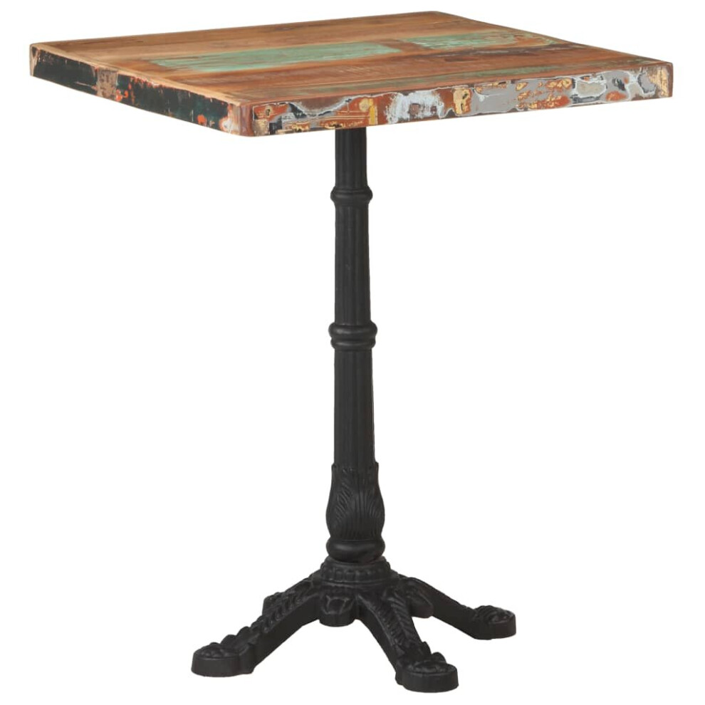 Vidaxl Bistro Table Solid Reclaimed Wood Dining Dinner Desk Kitchen Furniture