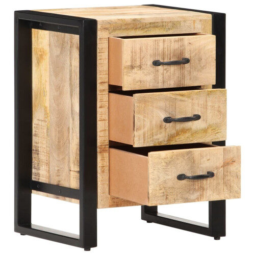VidaXL vidaXL Solid Mango Wood Bedside Cabinet Nightstand Telephone Table Bedroom 1