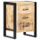 VidaXL vidaXL Solid Mango Wood Bedside Cabinet Nightstand Telephone Table Bedroom 11