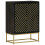 VidaXL vidaXL Sideboard Storage Cabinet with 2 Doors Black and Gold Solid Wood Mango 10