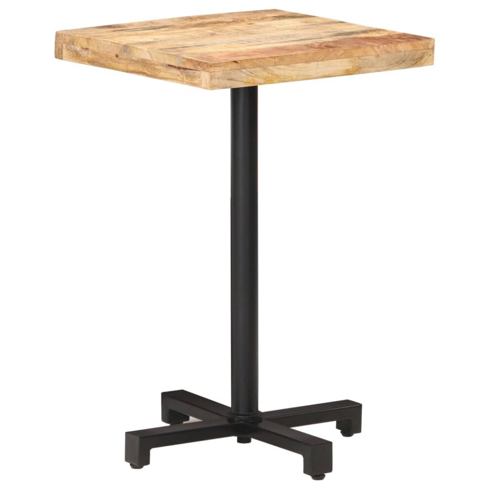 Vidaxl Rough Mango Wood Bistro Table Square 50X50x75cm Wooden Dining Table