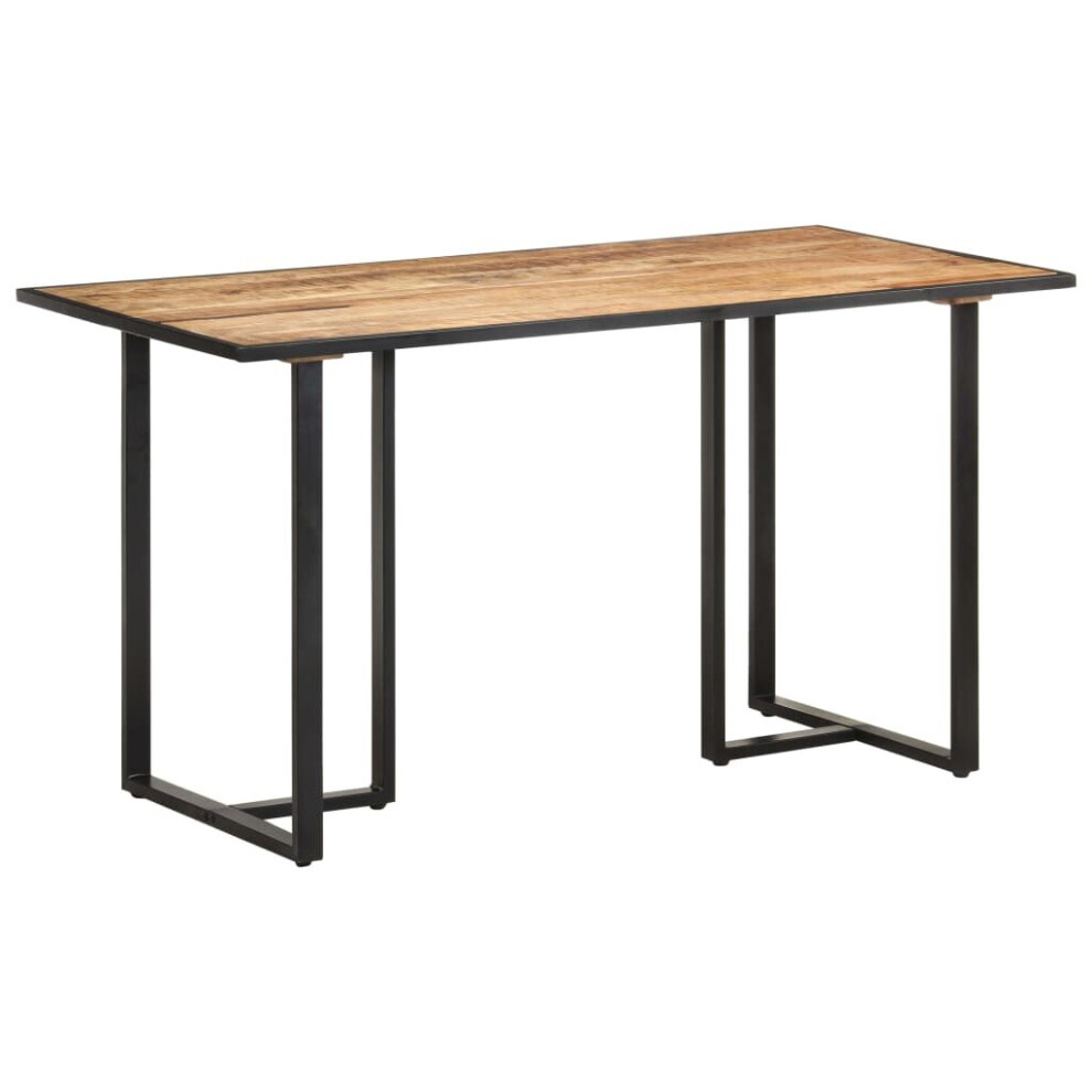vidaXL Rough Mango Wood Dining Table 140 cm Kitchen Dining Room Dinner Desk