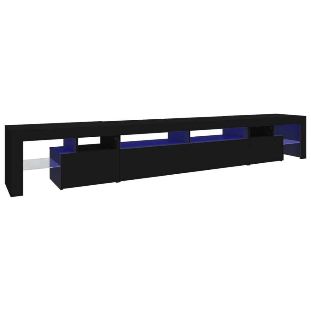 (black, 260 x 36.5 x 40 cm) vidaXL TV Cabinet with LED Lights Media Unit TV Stand TV Unit Hifi Cabinet