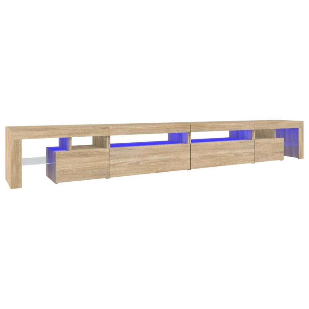Vidaxl (Sonoma Oak, 290 X 36.5 X 40 Cm) Tv Cabinet With Led Lights Media Unit Tv Stand Tv Unit Hifi Cabinet