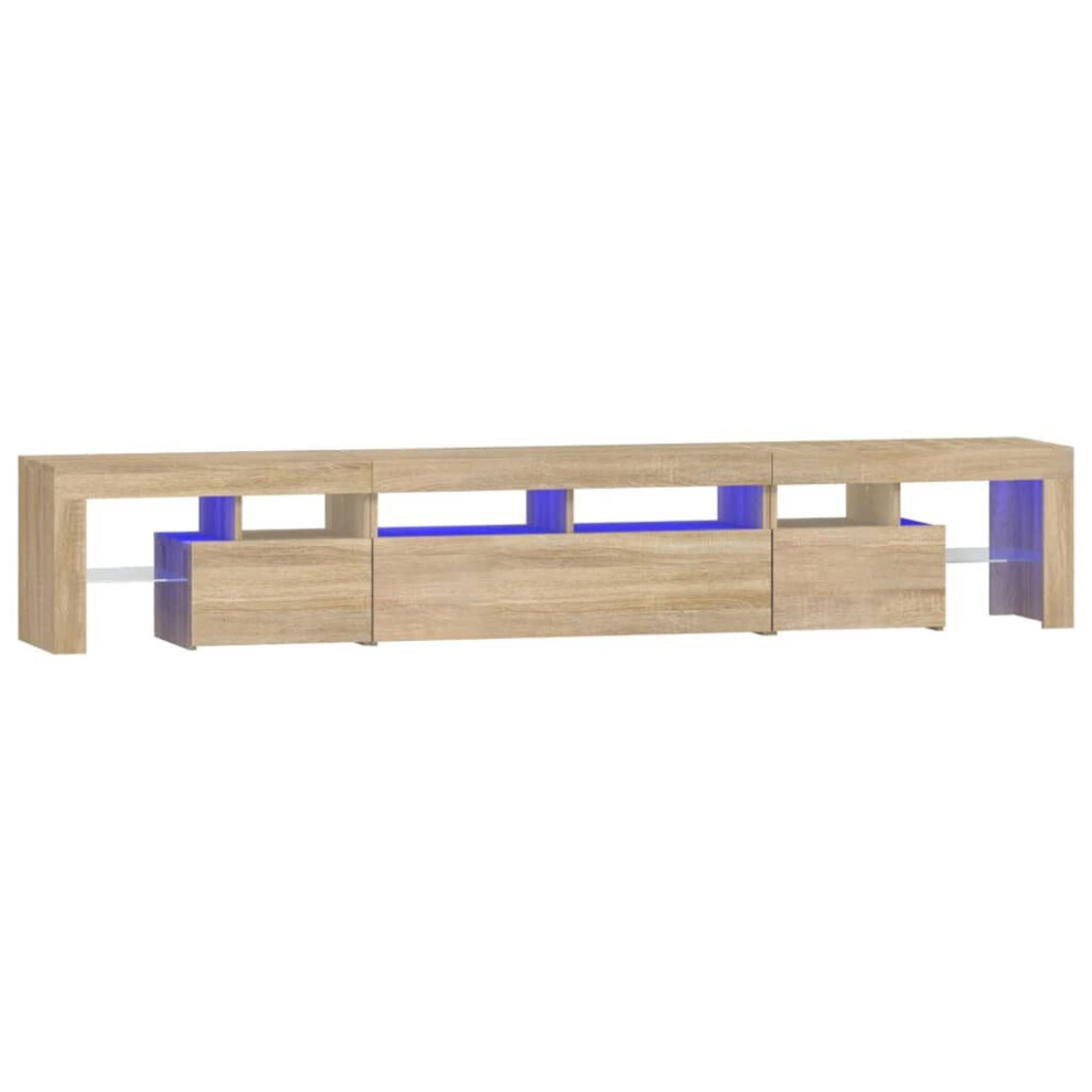 Vidaxl (Sonoma Oak, 230 X 36.5 X 40 Cm) Tv Cabinet With Led Lights Media Unit Tv Stand Tv Unit Hifi Cabinet