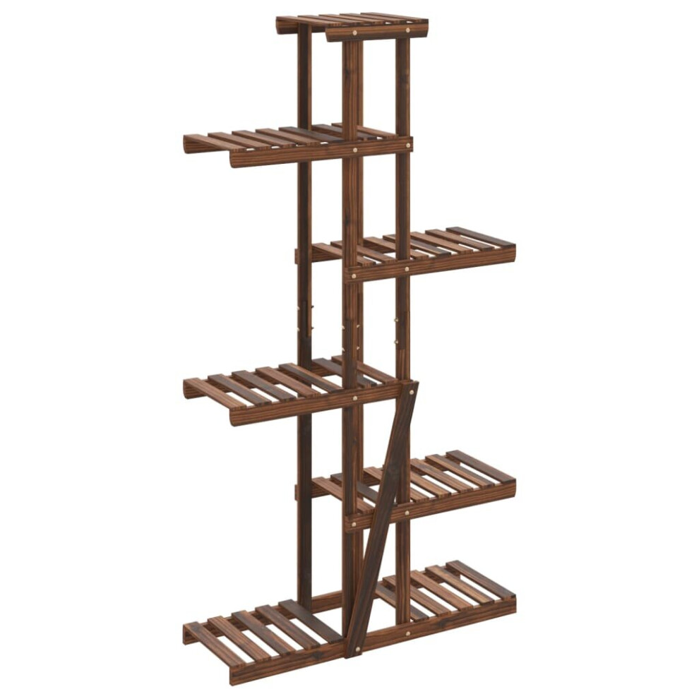 (brown, 75 x 25 x 140.5 cm/without wheels) vidaXL Flower Stand Plant Stand Flower Pot Holder Planter Rack Solid Wood Fir