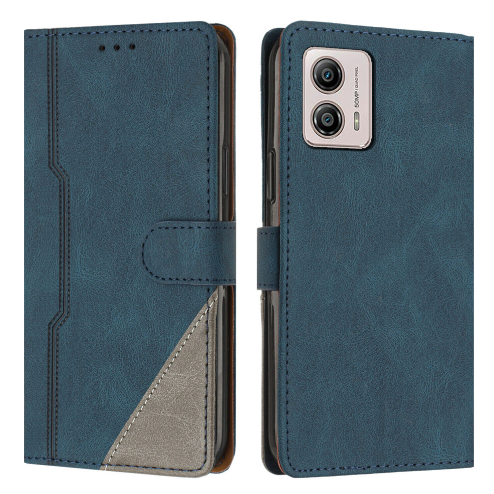 (Blue) Case for Motorola Moto G73 5G Leather Flip Case with Card Holders Magnetic Closure Compatible with Motorola Moto G73 5G Cover