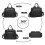 (Black) Durable And Functional Changing Tote bag 5
