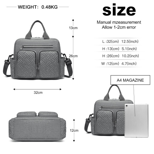 (Grey) Durable And Functional Changing Tote bag 2