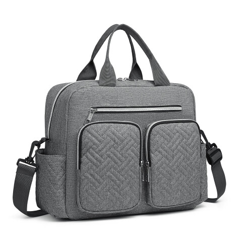 (Grey) Durable And Functional Changing Tote bag 1