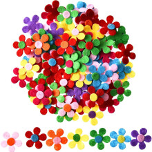Felt Flower Fabric Floral Ornaments for DIY Crafts 100-Pack