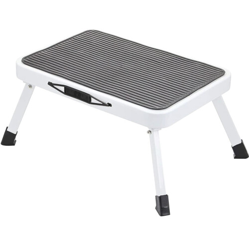 Gr8 Home Single Step Folding Caravan Stool Steel Non Slip Ladder Motorhome Camper 1