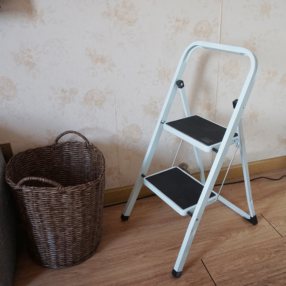 (2 Steps) Portable Compact Folding Metal Step Ladder 5057102013013