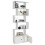Costway 5-tier Bookcase Industrial S-Shaped Bookshelf Display Rack w/ Cabinet 9